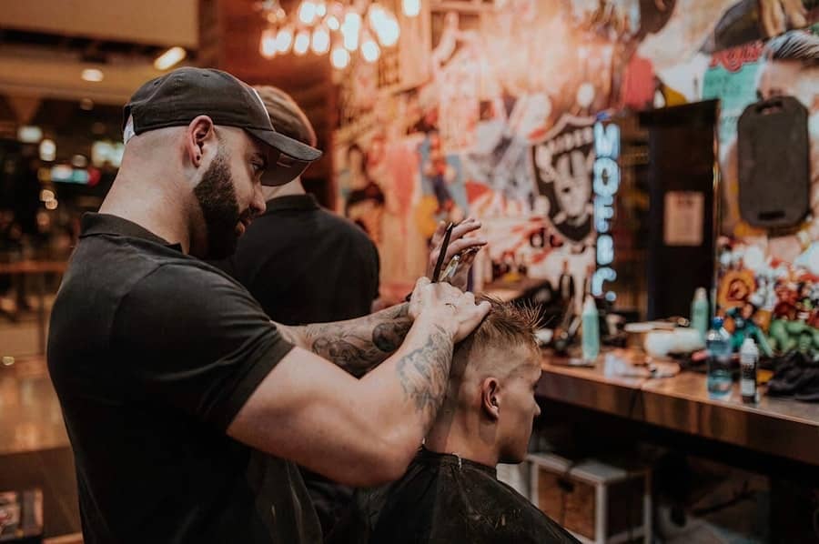 Corte de pelo en proceso
